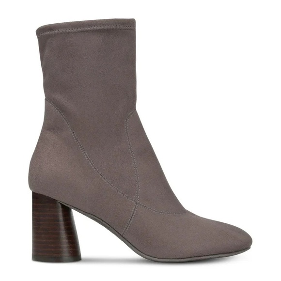 Gisele dark taupe stretch suede boots - Picture 1 of 8